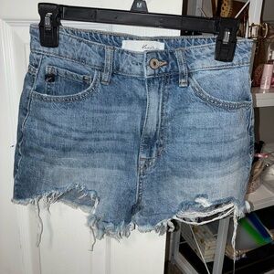 KanCan Blue Distressed Jean Shorts